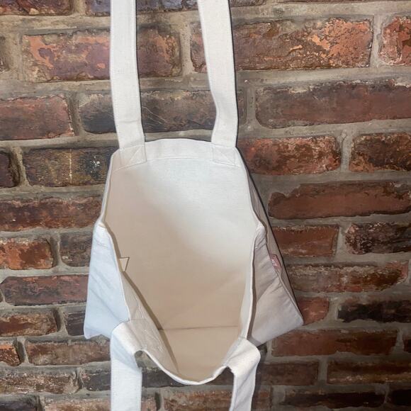 New Mate The Label Beige Organic Cotton Makin' Moves Teal Green Tote Bag Women's - Picture 7 of 7